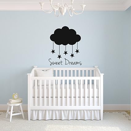 Amazon Com Sweet Dreams Clouds And Stars Vinyl Wall Art