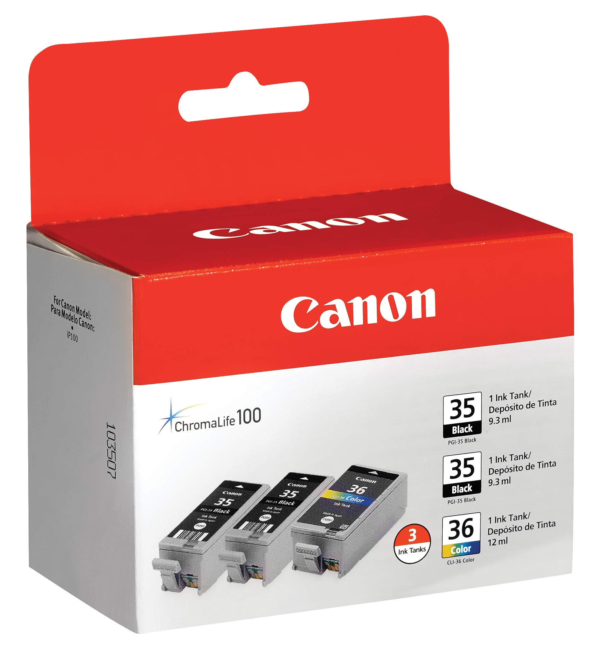 Canon PIXMA TR150 Portable Printer Bundle with LK-72 Battery Pack and PGI-35/CLI-36 Ink Cartridges