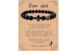 NANOOER Cross Mens Bracelets Gifts for Men Dad Grandpa Husband Father Boyfriend Son Man Fathers Day Anniversary Thanksgiving Christmas Gifts Birthday Gifts for Men Best Mens Gifts for Him