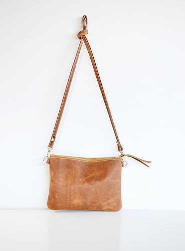 handmade leather crossbody bag