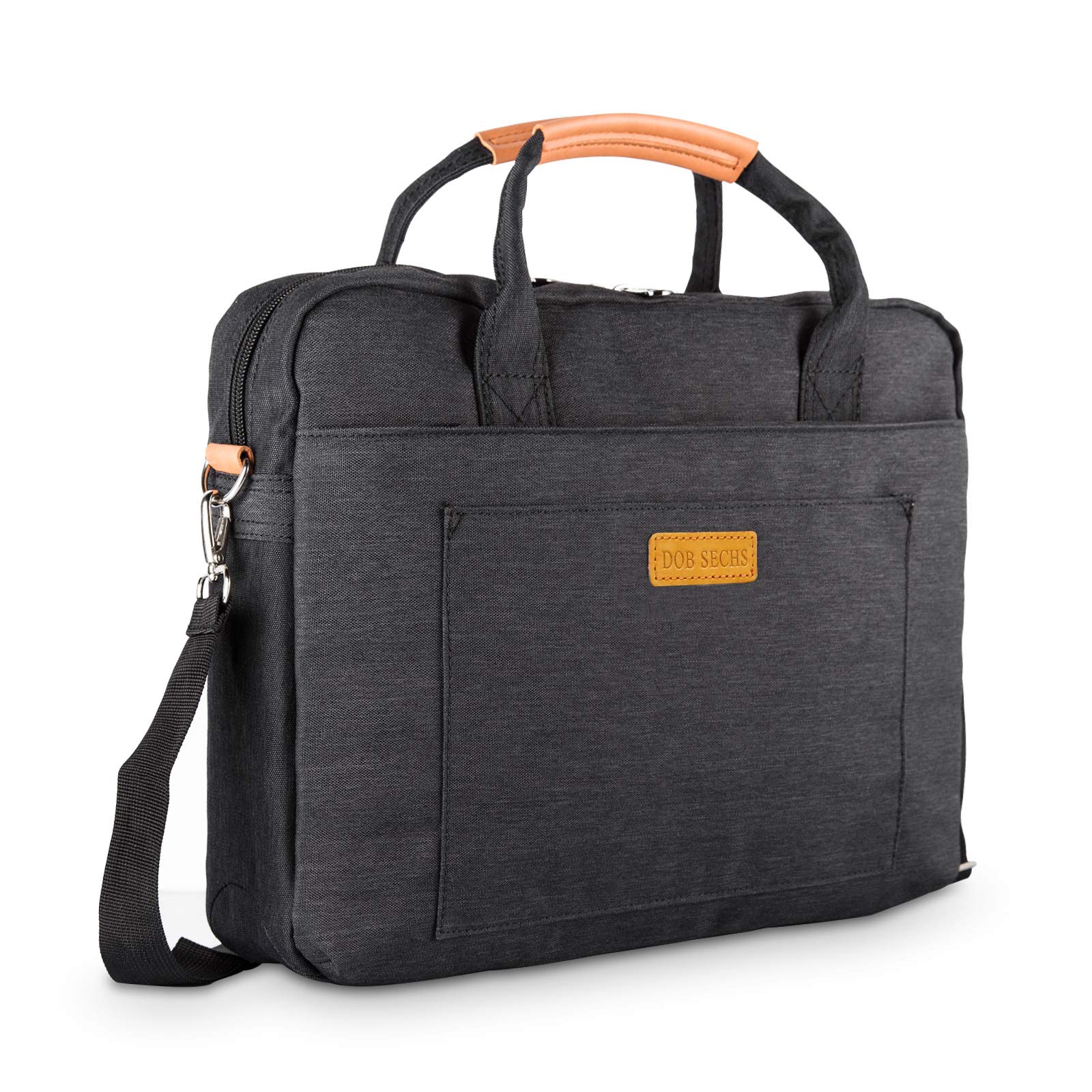 DOB SECHS DOB SECHS Laptop shoulder handbag for Dell Alienware, MacBook, Lenovo and HP 17 inches to 17.3 inches Black