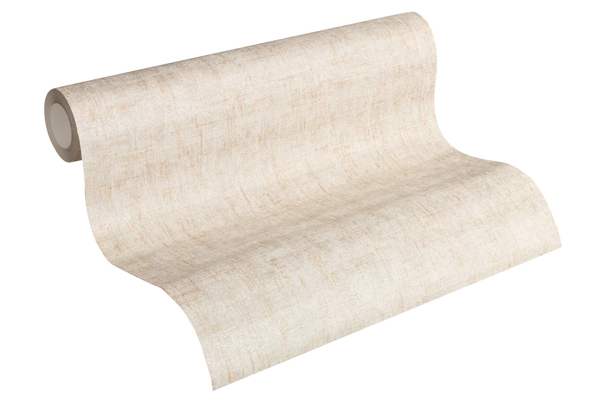 A.S. Création Non-Woven Wallpaper Greenery Plain Wallpaper 10.05 m x 0.53 m Cream Beige 322612 32261-2