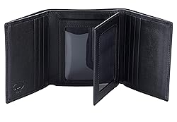 Stealth Mode Leather Trifold RFID Wallet For Men