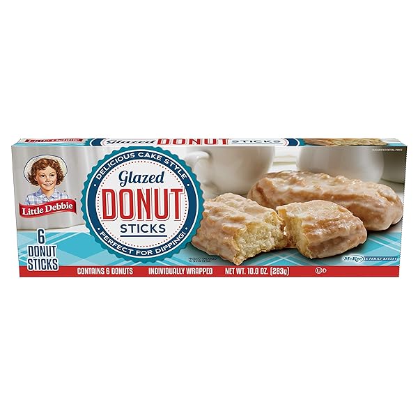 LITTLE DEBBIE SNACKS CAKE DONUT STICKS, 6 COUNT
