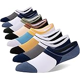 eallco No Show Socks Men Cotton Low Cut Non Slip Invisible Thin Socks 8 Pairs