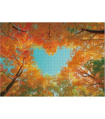 Queenie Stained Art 1000-Piece Jigsaw Puzzle – Golden Ginkgo Forest Autumn Landscape Puzzle For Adults - View #4
