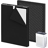 2 Pack K2 Replacement Filter Compatible with LUNINO K2, Double-Sided Filters for Home Large Room up to 3000sq.ft, H13 True HEPA and Activated Carbon Filter