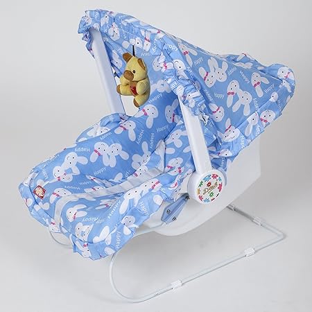 Dash Archana Multipurpose (9 In 1) Baby Carry Cot with Mosquito Net and Sun Shade (Blue)