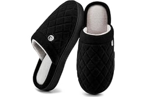 Ecetana Women's Men's Slippers House Shoes Memory Foam Bedroom Slippers Indoor Outdoor Comfortable Fuzzy Slippers