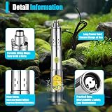 ROGONPDK 370W 24V Submersible Deep Well Pump Solar Water Extraction Irrigation view 5