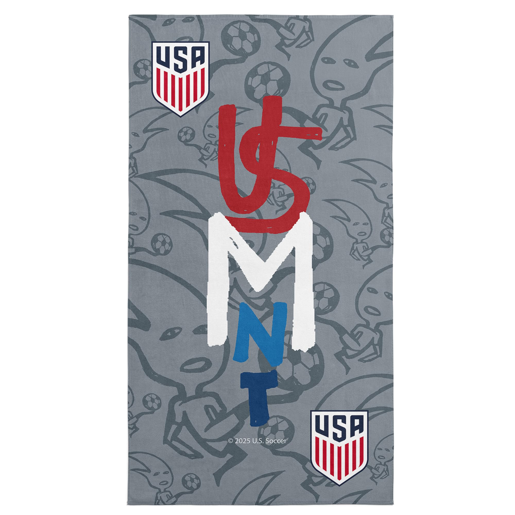 Northwest US Soccer Soccer Head Beach Towel 30x60 inches Image