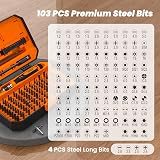 JOREST 115 in 1 Precision Screwdriver Set with 103 Bits, Magnetic Bits view 4