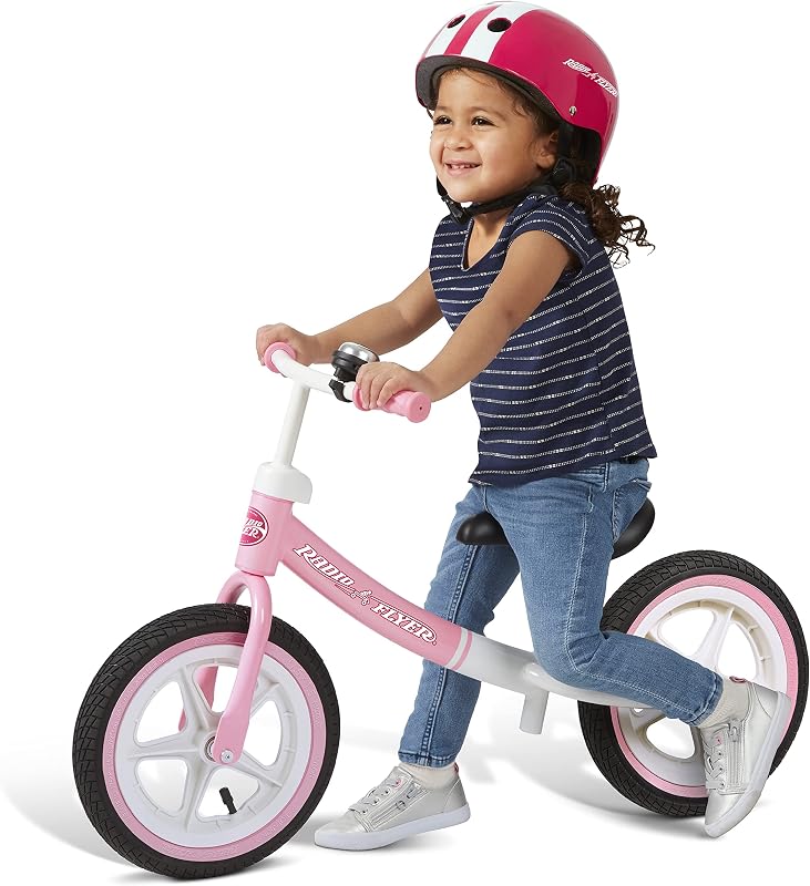 Draisienne Air Ride, vélo pour Tout-Petits, 1,5 à 5 Ans, draisienne Rose et Blanc