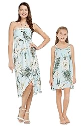 Matching Hawaiian Luau Mother Daughter Halter and