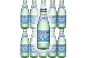 S PELLEGRINO San Pellegrino Sparkling Natural Mineral Water, 8.45oz Glass Bottle (Pack of 10)