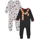 Harry Potter Baby 2 Pack Zip Up Costume Sleep N' Play Coveralls Newborn to Infant