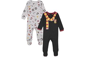 Harry Potter Baby 2 Pack Zip Up Costume Sleep N' Play Coveralls Newborn to Infant