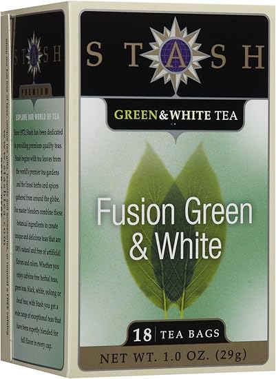 Stash Tea Company Fusion Green White Tea 18 Tea Bags 1 0 Oz 29 G Amazon Co Uk Grocery