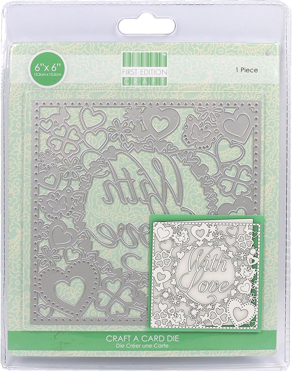 First Edition FEDIE169 Dies Card with Love Crafting, Create Perfect, Use with Most Die Machines, (Steel, Magnetic Storage