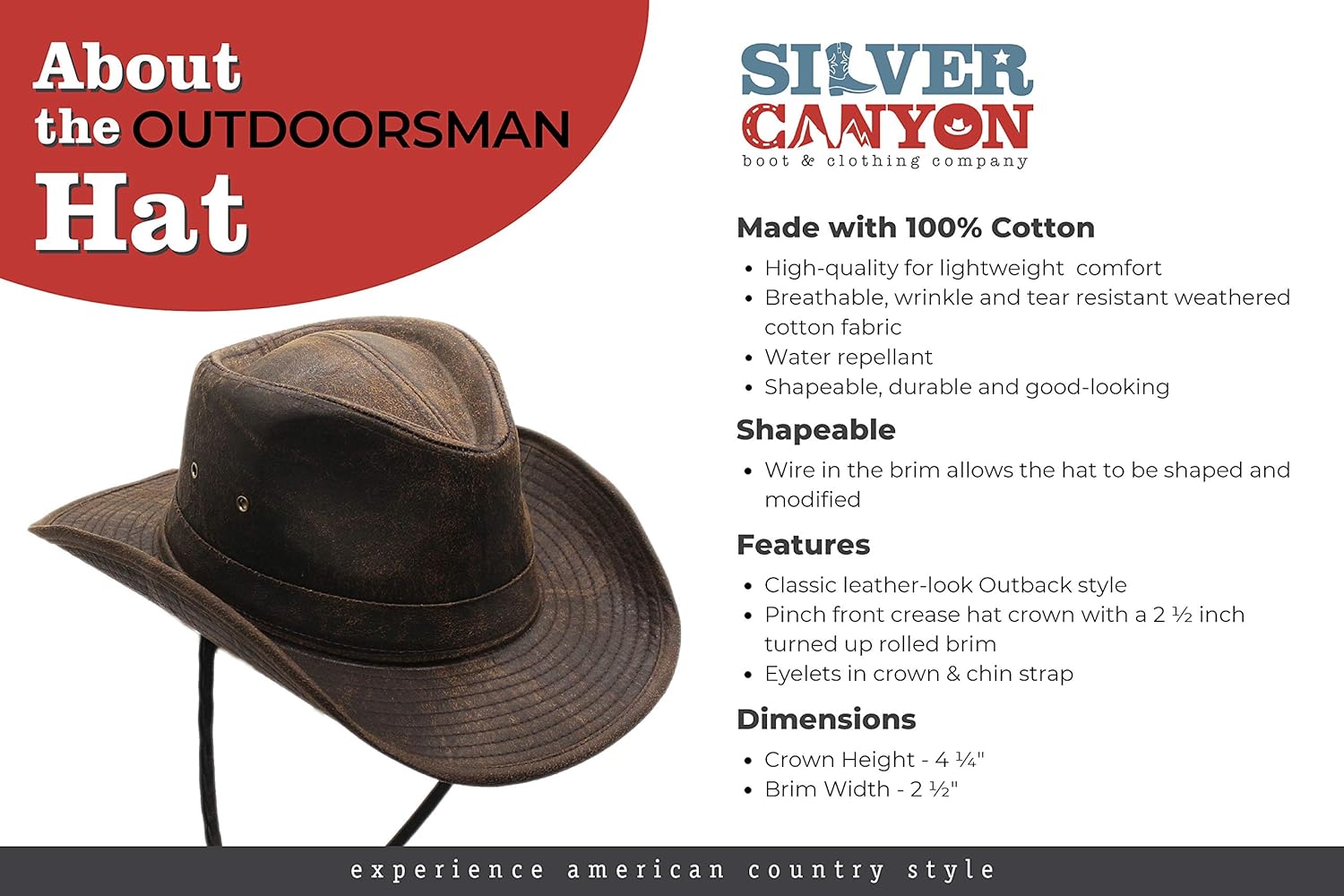 shapeable outback hat