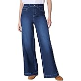 SPANX SPANXshape Original EveryWear Wide Leg Jeans - Core Shaping for Women - High-Rise - Pull-On Denim - Authentic Blue