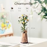 rowood 3D Puzzle DIY Wooden Flower Kit, Flower Model Gift for Adults view 7