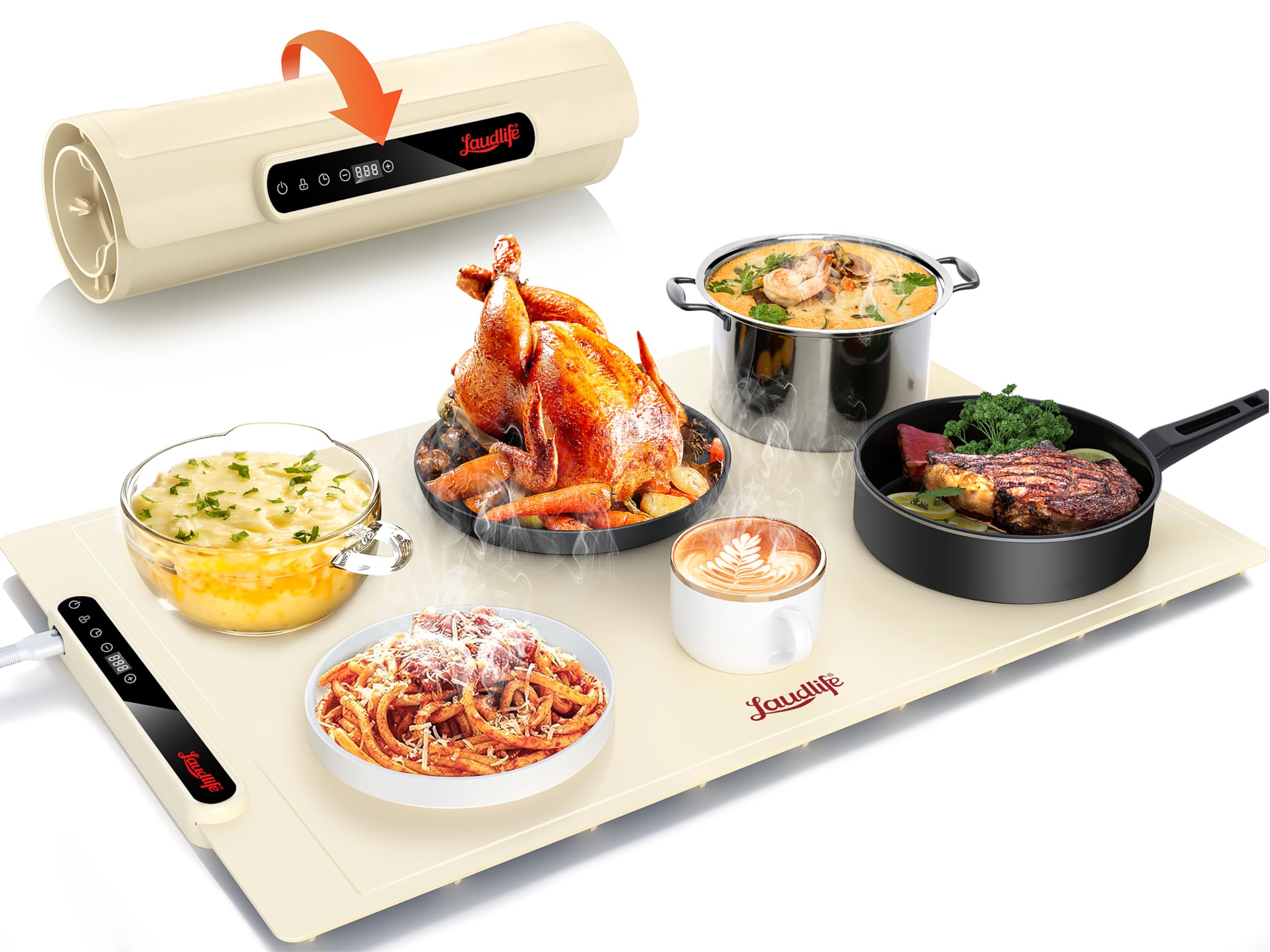 Photo 1 of **It is used, it is missing the connector, but it was connected and worked, although it is not known if it works 100%.****Food Warming Mat 24x16 Inches, Electric Warming Tray with 7 Temps, Foldable Food Warmer for Parties, Buffets, Family Gatherings, Holi
