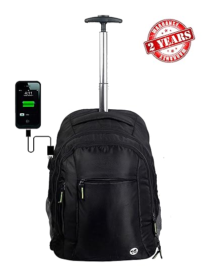3G Atlantis Series Smart Laptop USB Backpack 20 LTR with Alluminium Ttrolley (Balck)