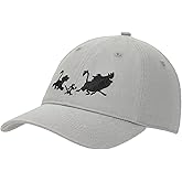 Lion King Simba Timon & Pumba Silhouettes Men's Gray Unstructured Baseball Cap