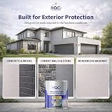 HQC Weather Shield Classic Grey Masonry Paint 1L Weatherproof Acrylic Resin view 2