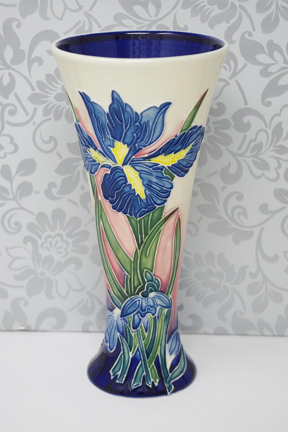 OLD TUPTON WARE IRIS VASE 8" 210X95X95 TW1298, White, 8 inches - Image 5