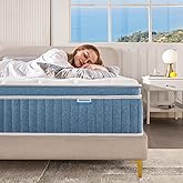 Rimensy Queen Mattress, 12 Inch Hybrid Mattress in a Box, Gel Memory Foam Mattress, Individually Wrapped Pocket Coils, Quality Comfort and Adaptive Support - Breathable, 60"*80"*12"
