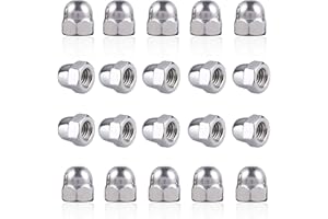 binifiMux 100pcs M3x0.5mm Acorn Cap Nuts, 304 Stainless Steel / 18-8 / A2-70, Plain Finish, DIN1587