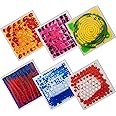 Art3d 12”x12” Textured Liquid Sensory Flooring Tiles, Interactive Glossy Fusion Play Mats for Kids, Toddler, Teens, Stress Relief & Calming Toys, 6pcs per Set