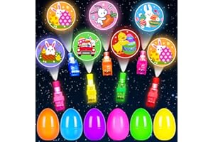 Olixmlya Easter Eggs Filled LED Finger Lights, 24 Pcs Light Up Toys for Kids & Toddlers, Glow In The Dark Plastic Easter Egg Classroom Prizes Basket Stuffers Party Favors
