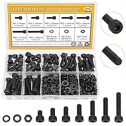 205 Pieces M5 Screws Nuts Washers Set