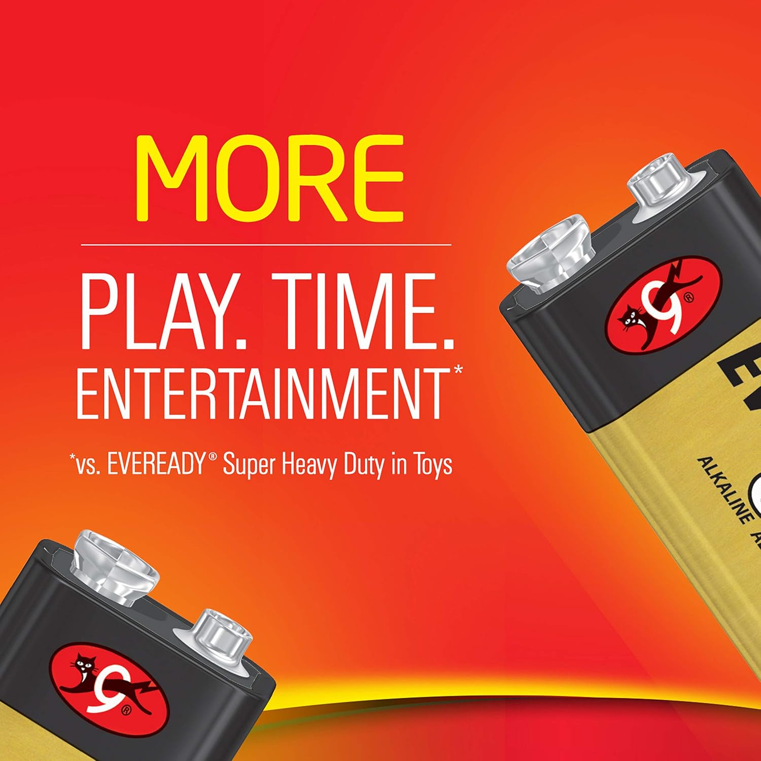 EVEREADY 9V Battery, 9 Volt Alkaline (1 Count): Health & Personal Care