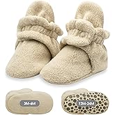 Zutano unisex-baby Cozie Fleece Baby Booties With Grippers