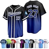 Custom Baseball Jerseys Personalized Stitched or Printed Name Number Baseball Shirt Sports Uniform for Men Women Youth Gifts