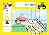 kids2learn Potty Training Reward Chart Twin Pack with 270 Tractor Star Stickers view 3
