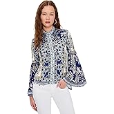 alice + olivia Women's Willa Fitted Top