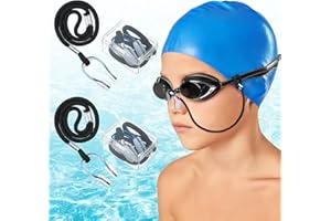 Dunkive 2 Set Swimming Nose Clips, Nose Plugs for Swimming with Cord and Organizer, Waterproof Silicone Swim Nose Plugs for Kids (Age 7+) and Adults, Nose Clamp Swimming Nose Clip with Strap
