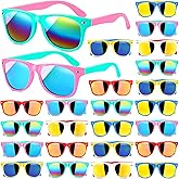 GINMIC Kids Sunglasses Bulk Party Favors, 24Pack Valentines Day Gifts UV 400 Protection Neon Sunglasses for Boys and Girls, Party Favor, Birthday Classroom Goodie Bags Party Supplies.