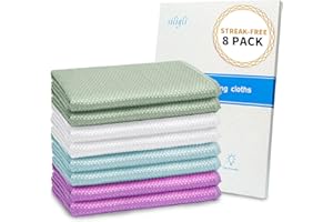 Siligli Nano Streak Free Miracle Cleaning Cloths Reusable Nano Easy Clean Cloth Nanoscale Cleaning Cloth Nano Cleaning Cloths, Pack of 8, 11.8"×15.6"