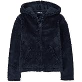 The Children's Place girls Long Sleeve Sherpa Zip-up Hoodie