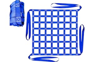 FITHOIST Cargo Lifting Net 770LBS, 3.28'x3.28' Safety Straps for Hoist 10cm Square Mesh, Sling Hoisting Net, Heavy Duty for C