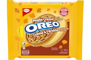 OREO, Maple Creme Sandwich Cookie, Made with Real Quebec Maple Syrup, 261 g, Baked in Canada