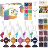 Tie Dye Kit, 10 Colors Tie Dye Set, One-Step Fabric Dye Supplies with Squeeze Bottles for Adults Large Group Family Outdoor Parties Activities