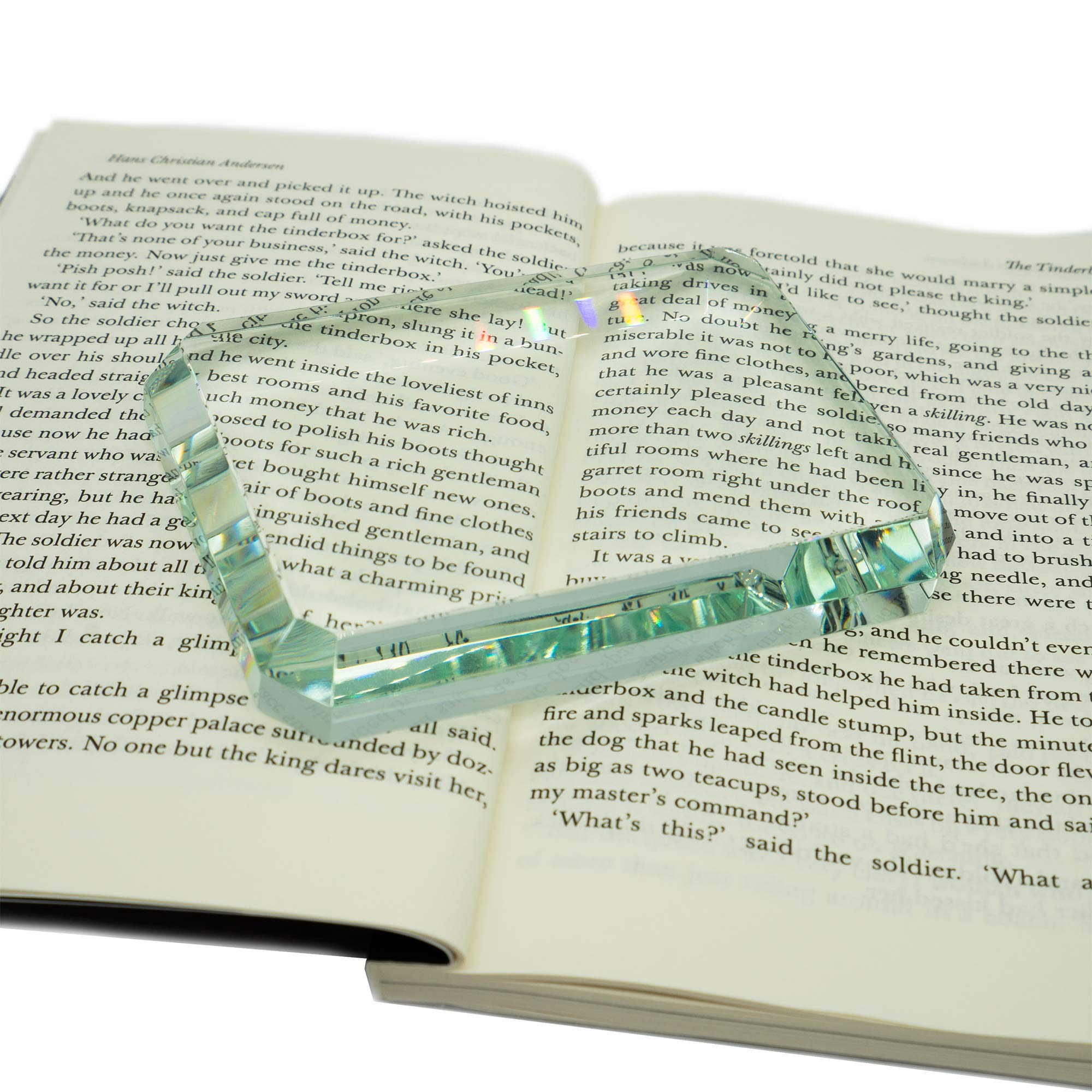 Clear Rectangular Square Glass Tiles Paperweight