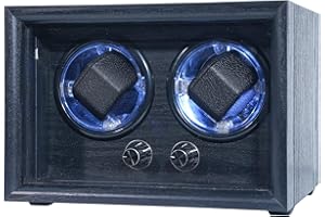 ORYX VISION Oryx Watch Winder for Automatic Watches, Double Automatic Watch Winders for Rolex 5 Rotation Modes with LED Light, USB/AC Powered Elastic Watch Pillows Quiet Mabuchi Motor